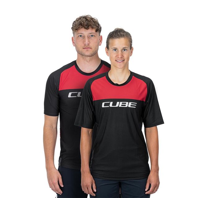 CUBE EDGE Round Neck lyhythihainen pyöräilypaita